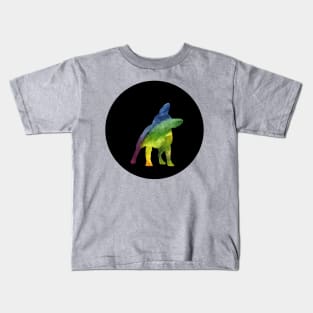 French Bulldog - Cool Rainbow Silhouette Kids T-Shirt